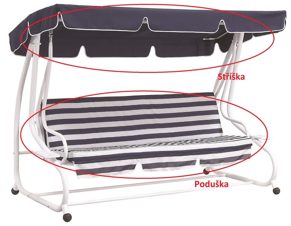 Strieška+podušky k hojdačke De Luxe
