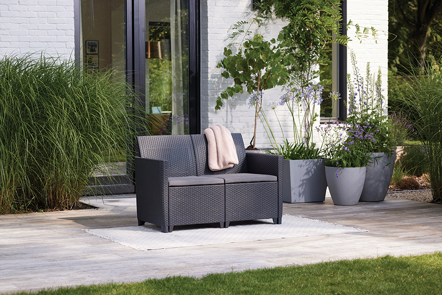 CLAIRE 2 SEATERS SOFA  - grafit