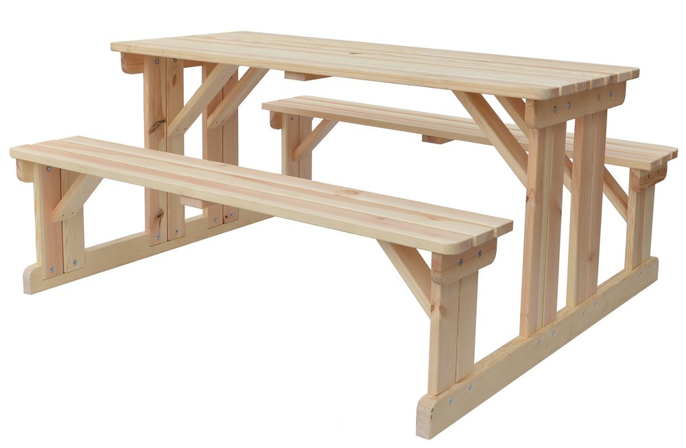 PIKNIK MASIV súprava drevená 180 cm - prírodná
