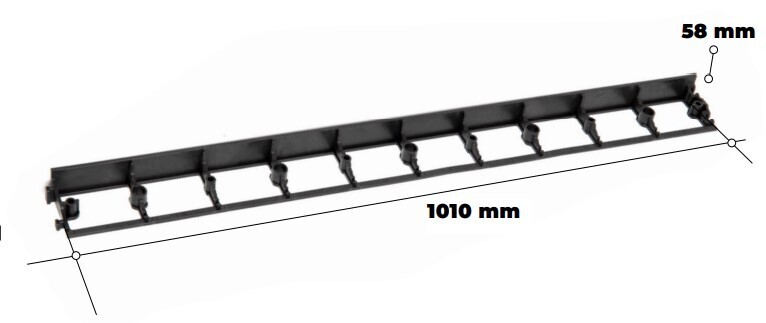 Plastové neviditelné obrubníky DUO 58 mm (2ks)